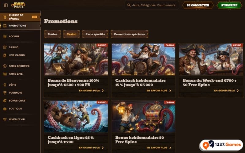 FatPirate casino en ligne FR bonus jeux de casino