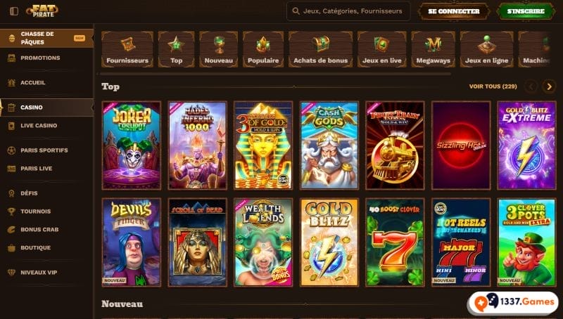 FatPirate casino en ligne FR jeux