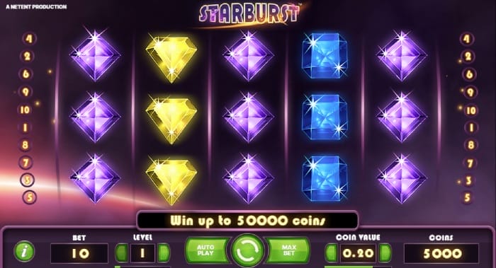 Starburst å spille på nettkasinoer