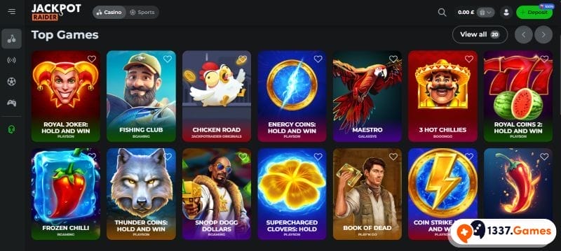 Jackpot Raider Casino Games