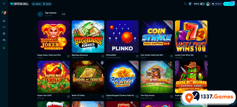 CrystalRoll Casinospellen